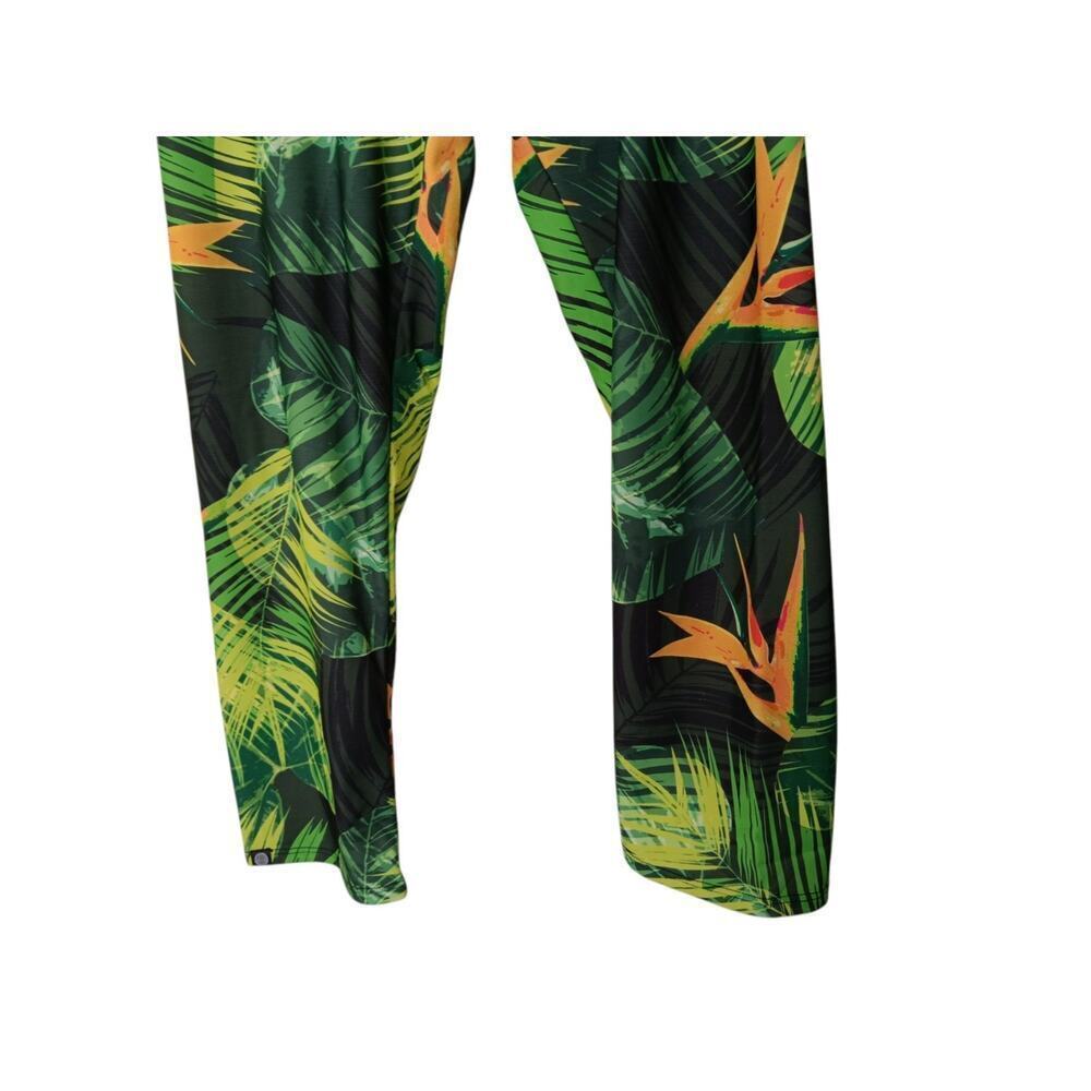 Onzie Womens M/L Tropical Floral Cropped Leggings Yoga Activewear Bird of Paradi - Picture 3 of 12